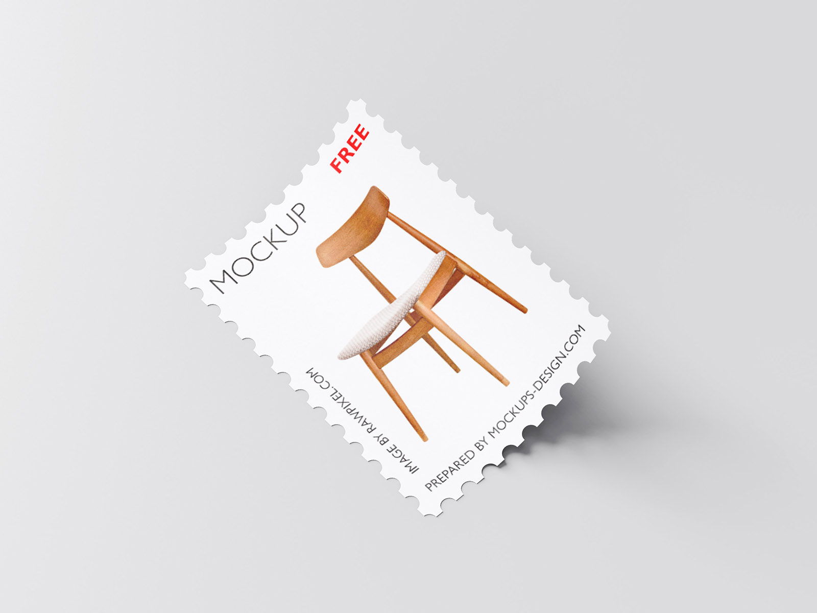 Free postage stamp mockup