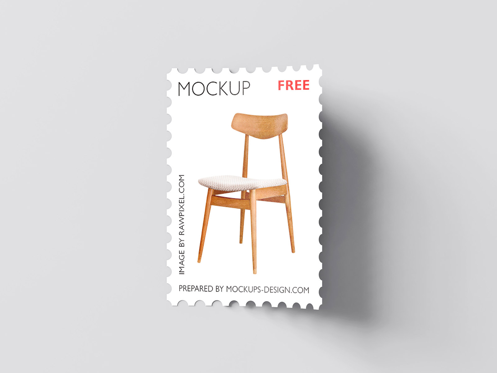 Free postage stamp mockup