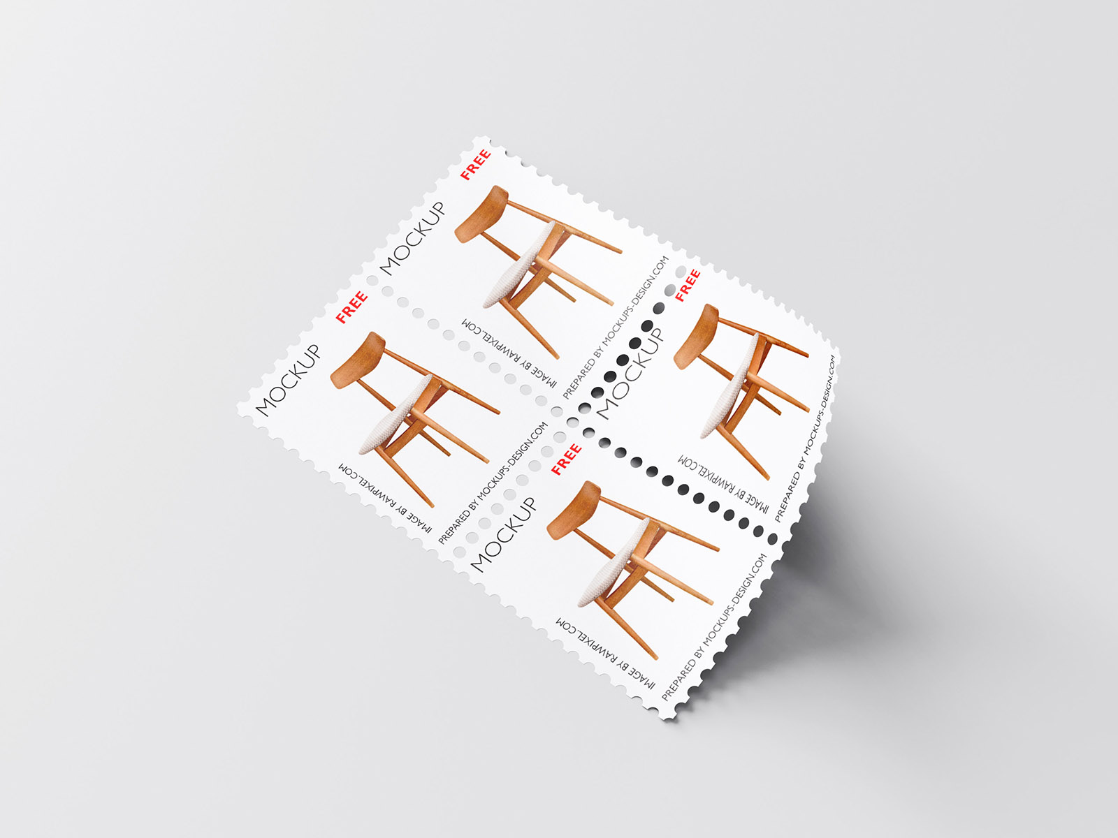 Free postage stamp mockup