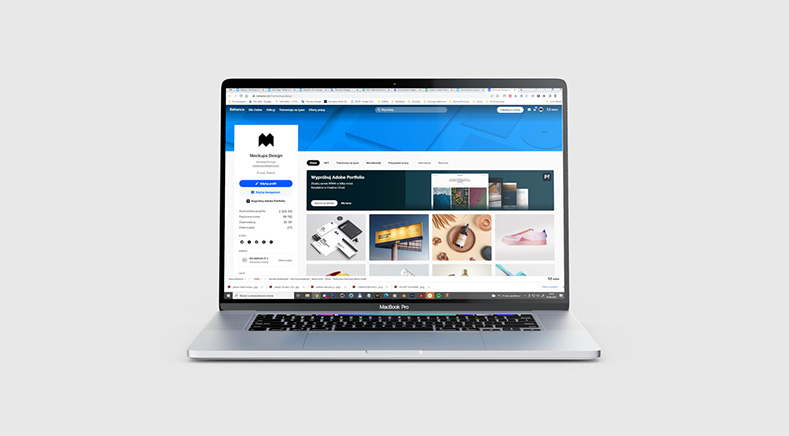 Mockup in portfolio presentation