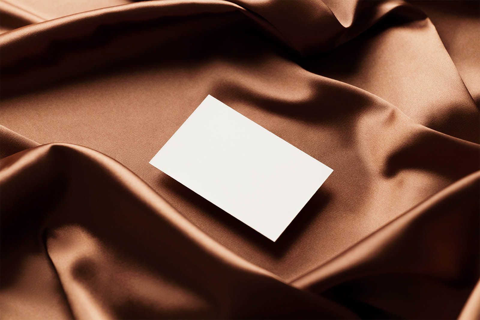 Business card on brown background mockup