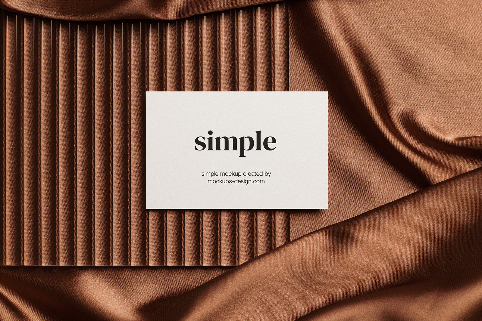 Business card with velvet background mockup