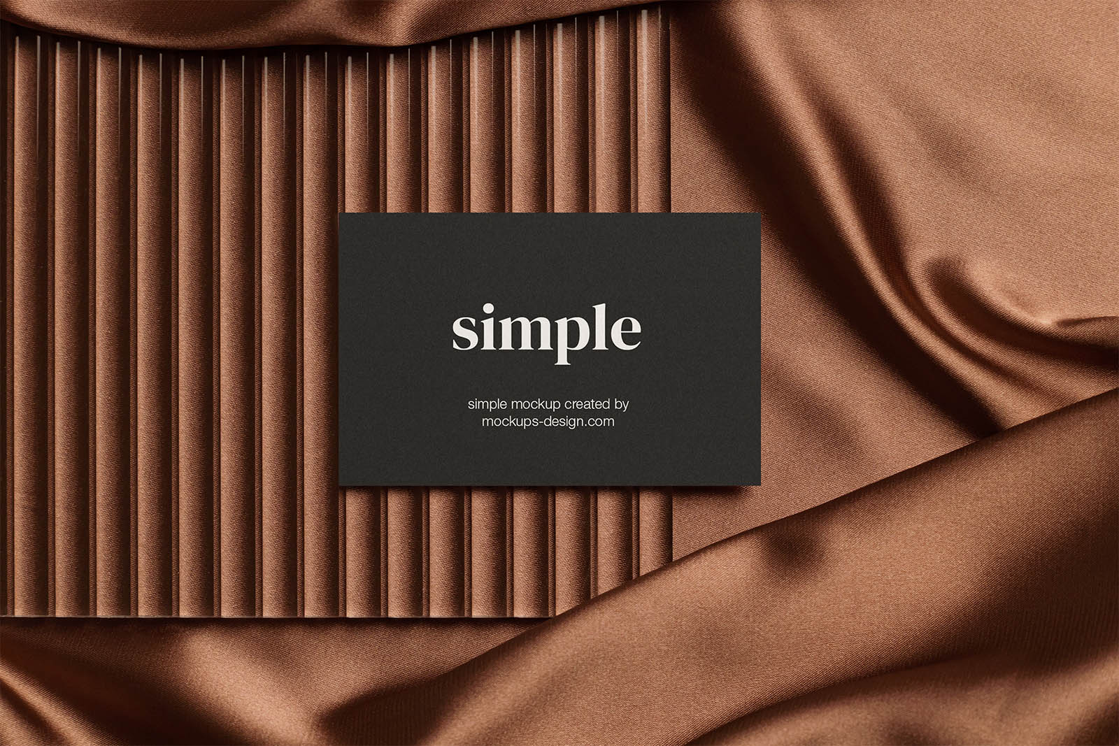 Business card with velvet background mockup