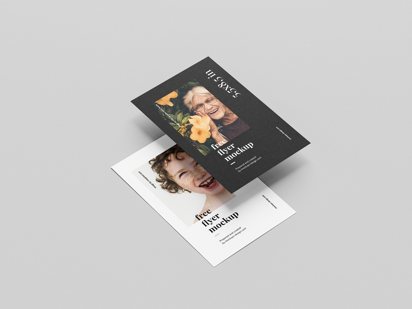 Free 5,5x8,5 in flyer mockup
