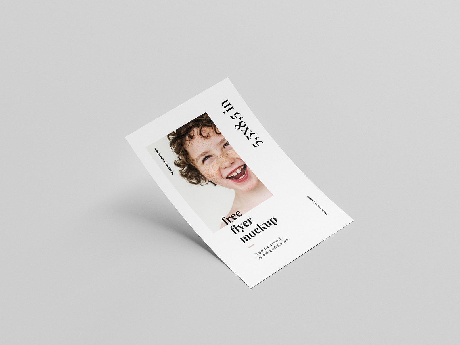 Free 5,5x8,5 in flyer mockup