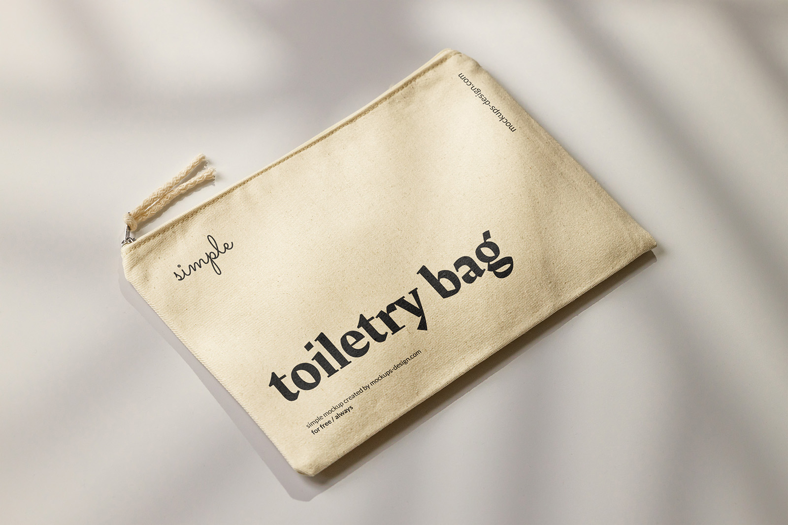 Toiletry bag mockup