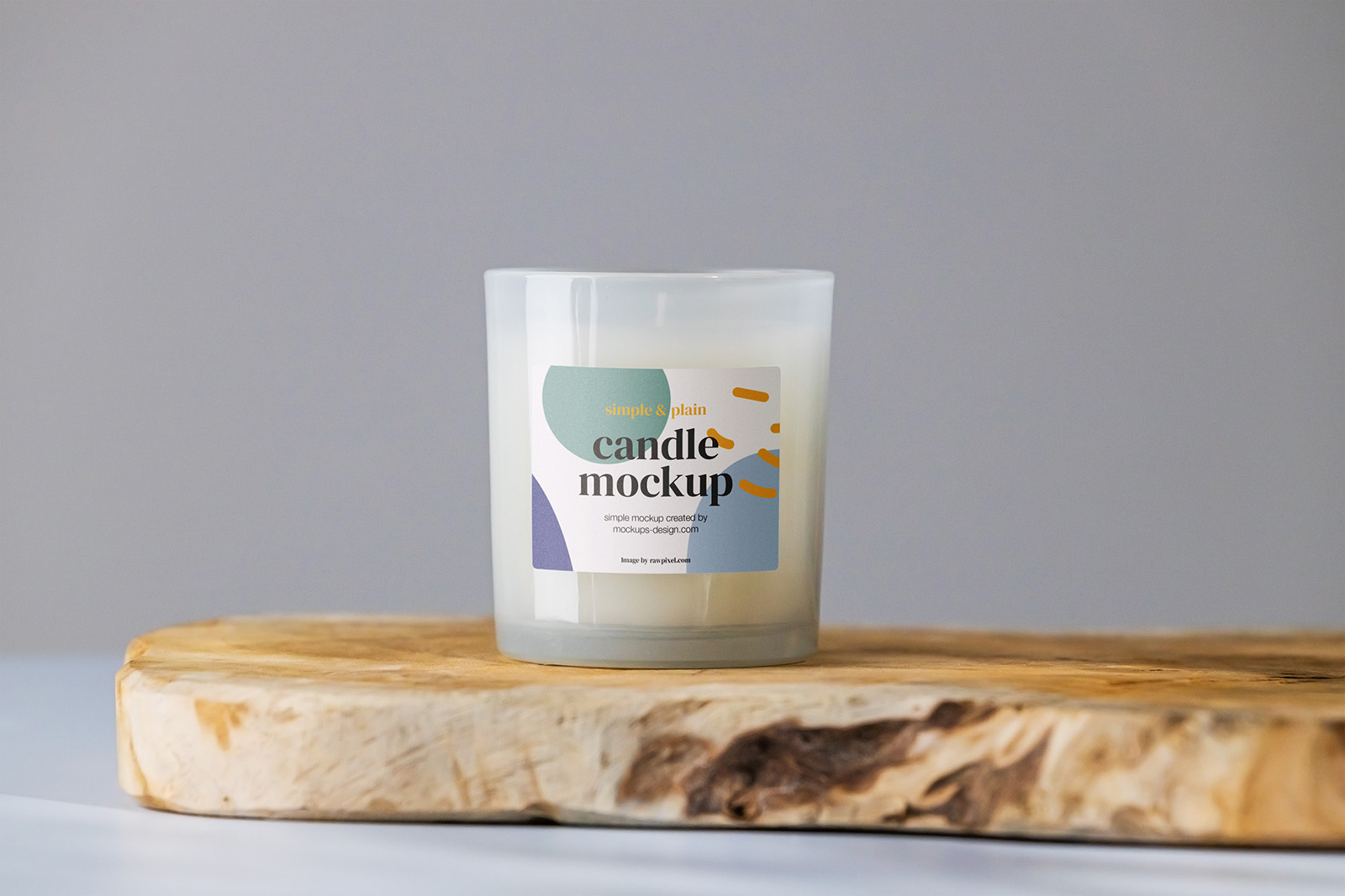 Simple candle mockup