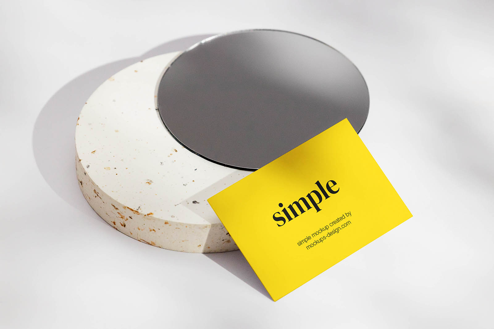 Bright business card mockup
