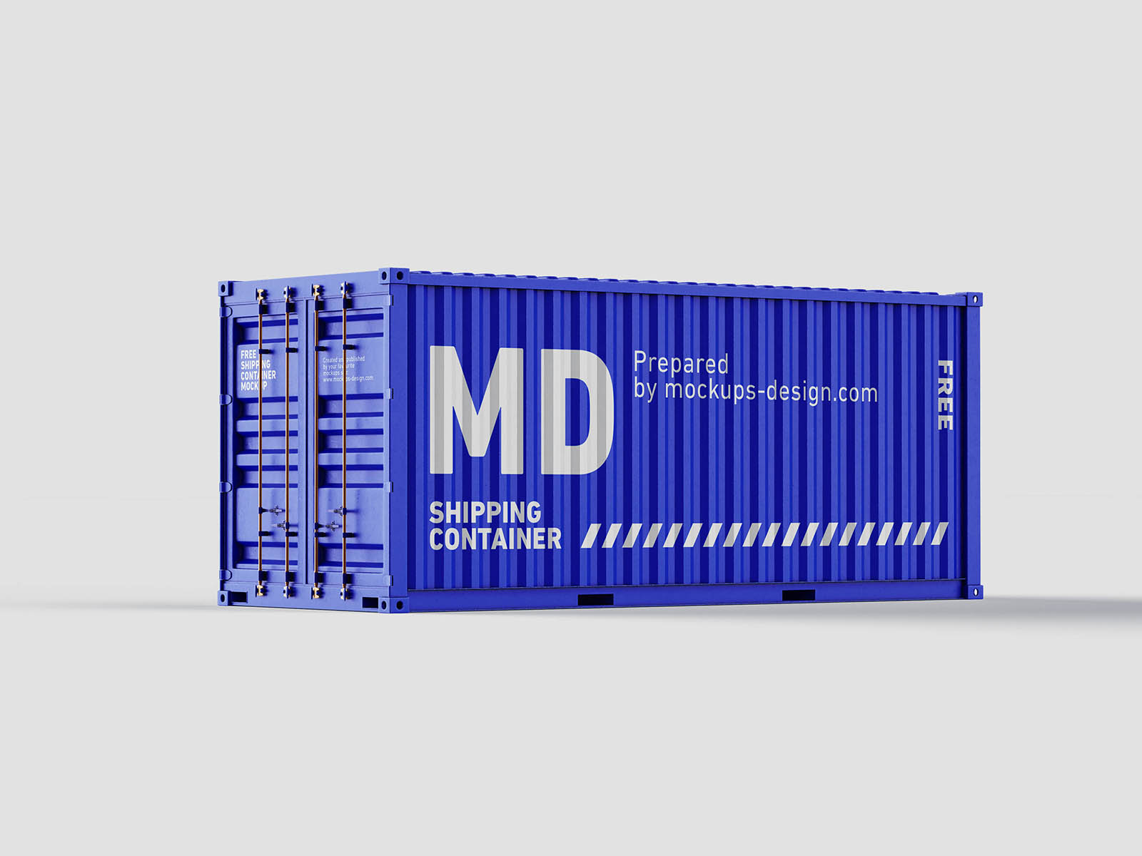 Free shipping container mockup
