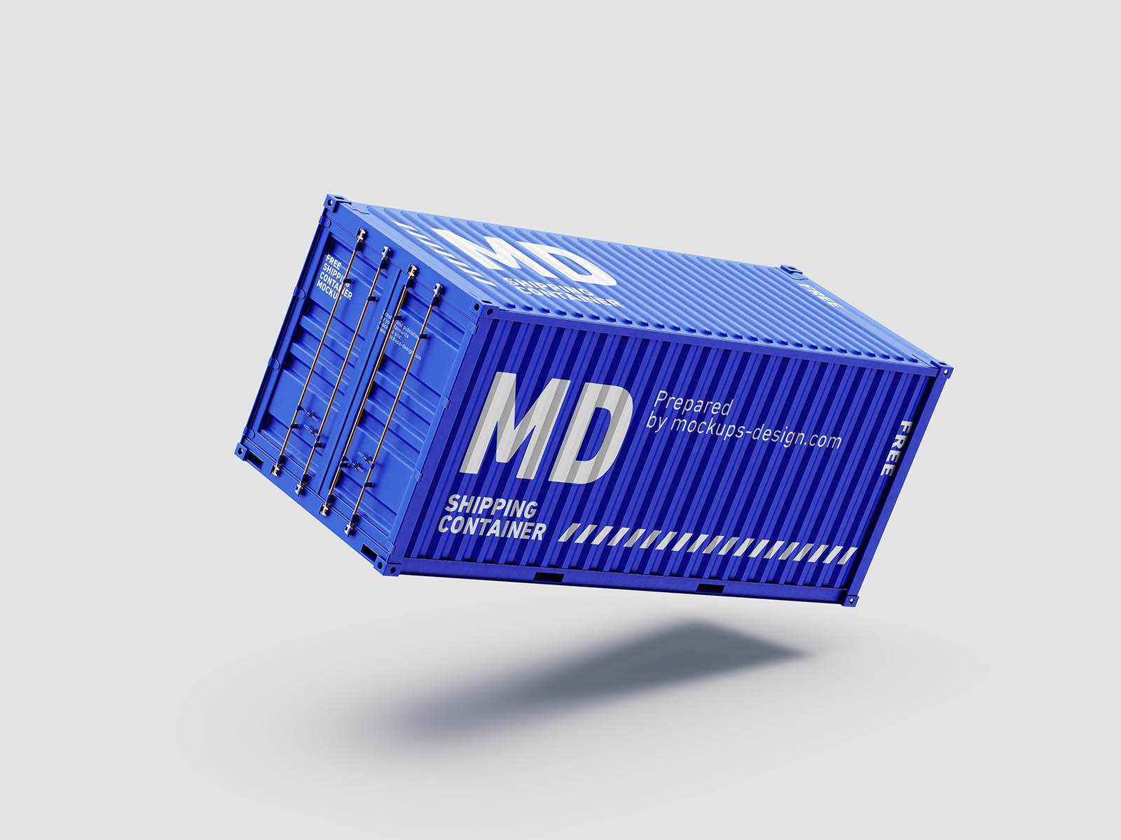 Free shipping container mockup
