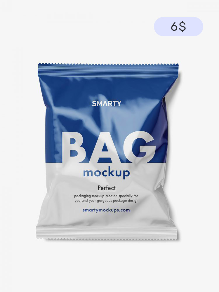 Premium glossy bag mockup