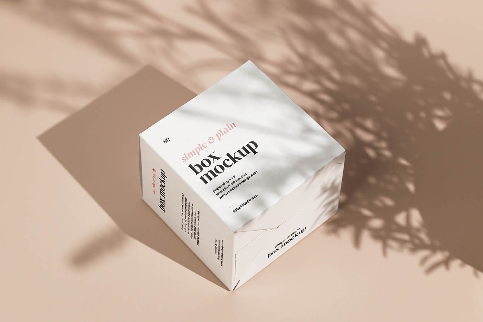 Free lying box mockup