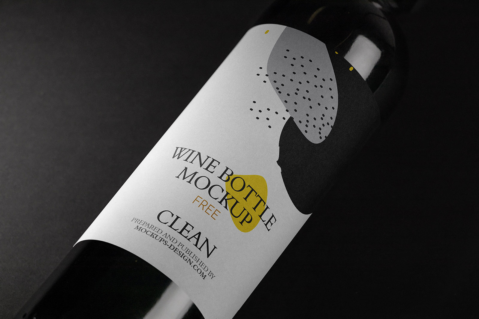 Wine label close-up mockup