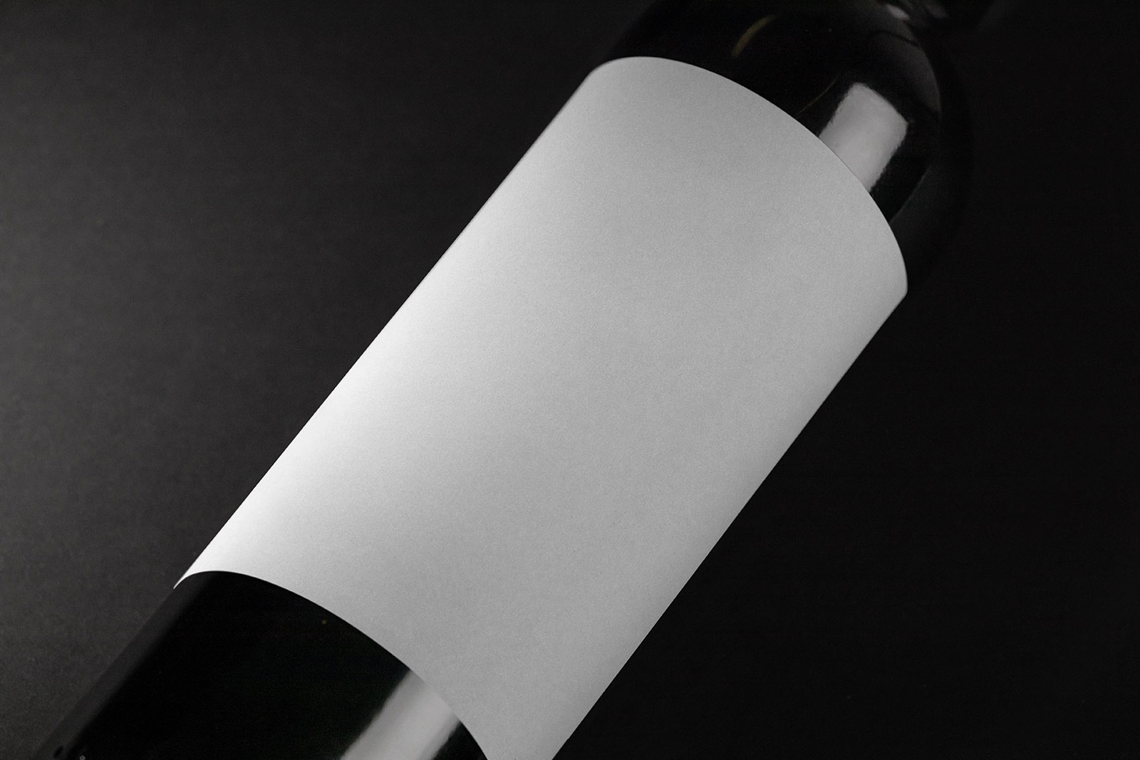 Wine label close-up mockup
