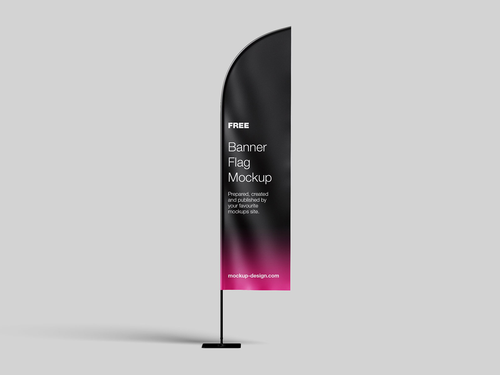 Free banner flag mockup