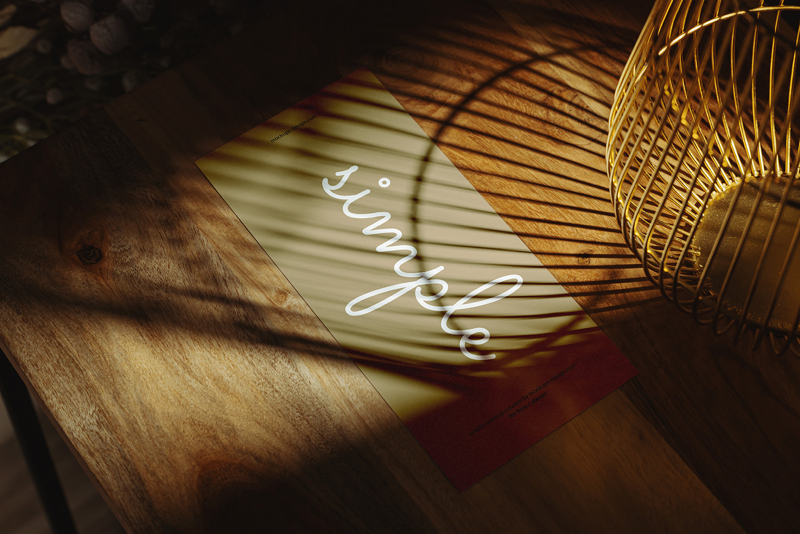 DL flyer in shadow mockup
