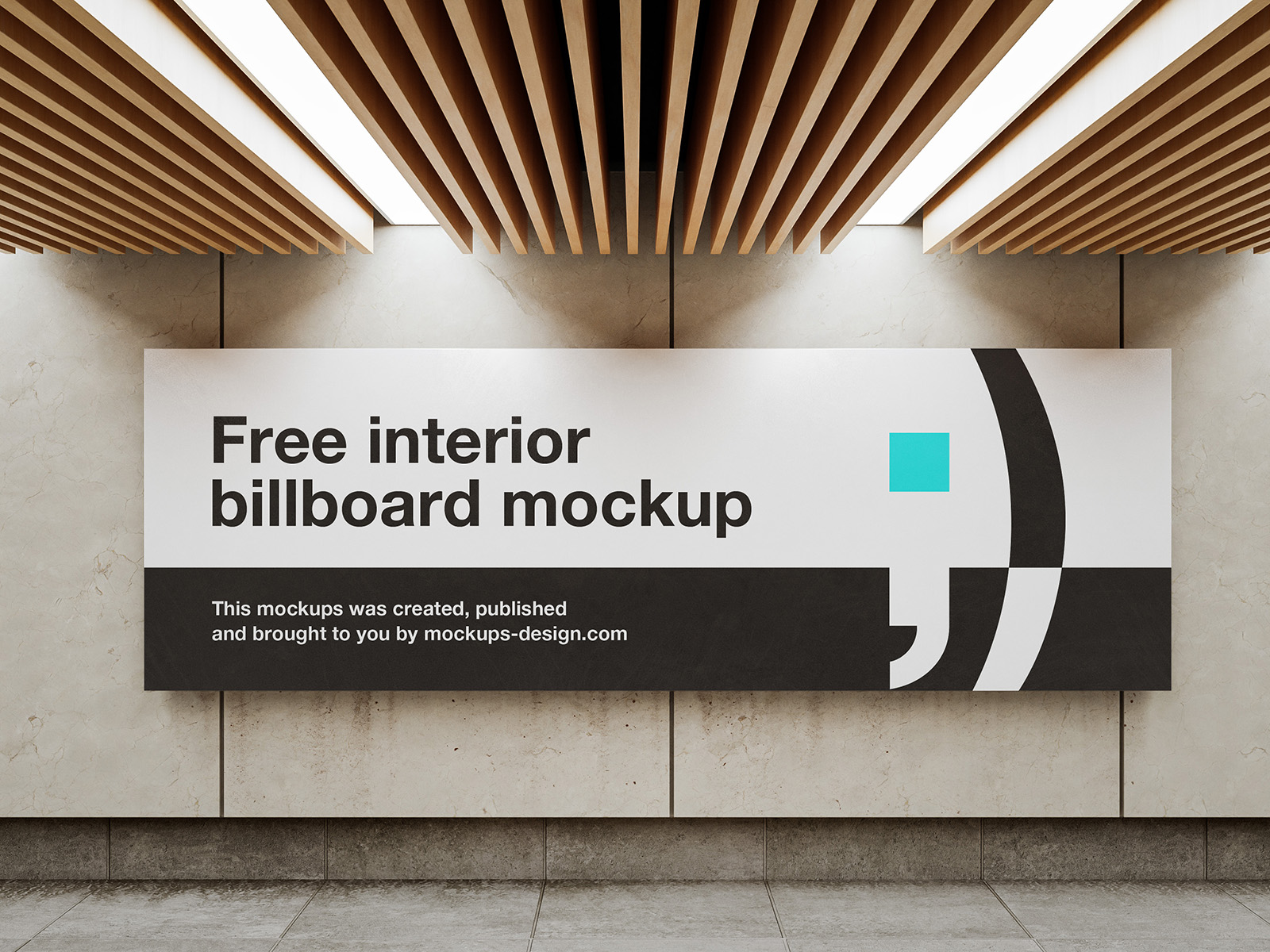 Interior billboard mockup