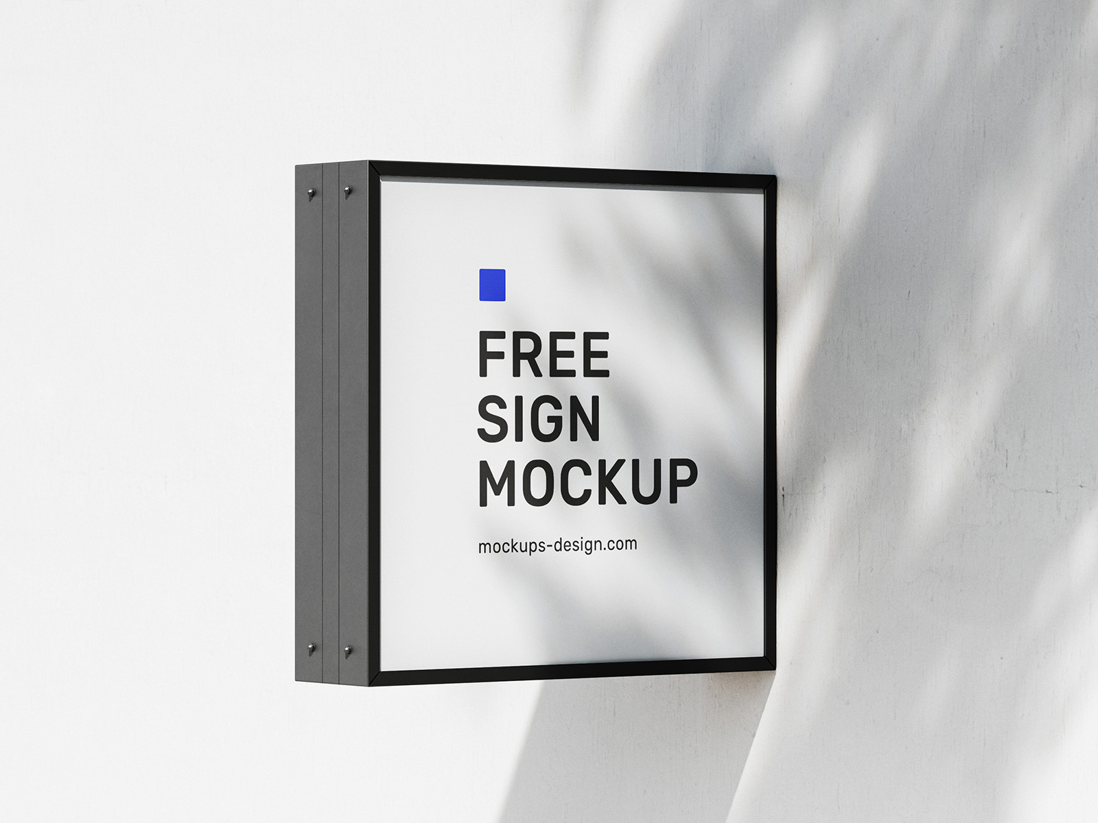 Square street sign mockup