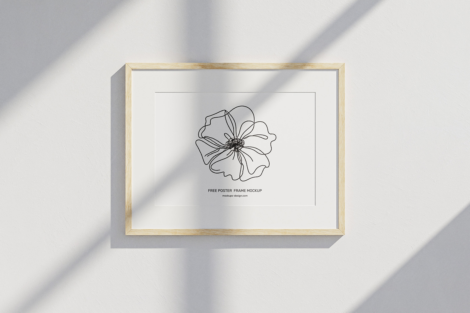 Free wooden frame mockup