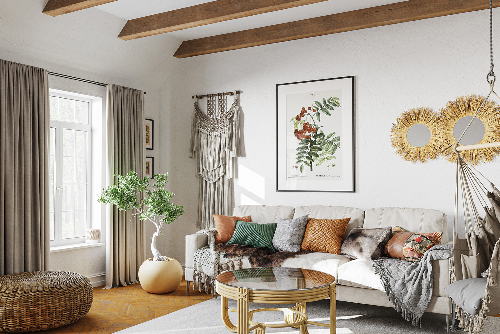 Poster in cozy room mockup
