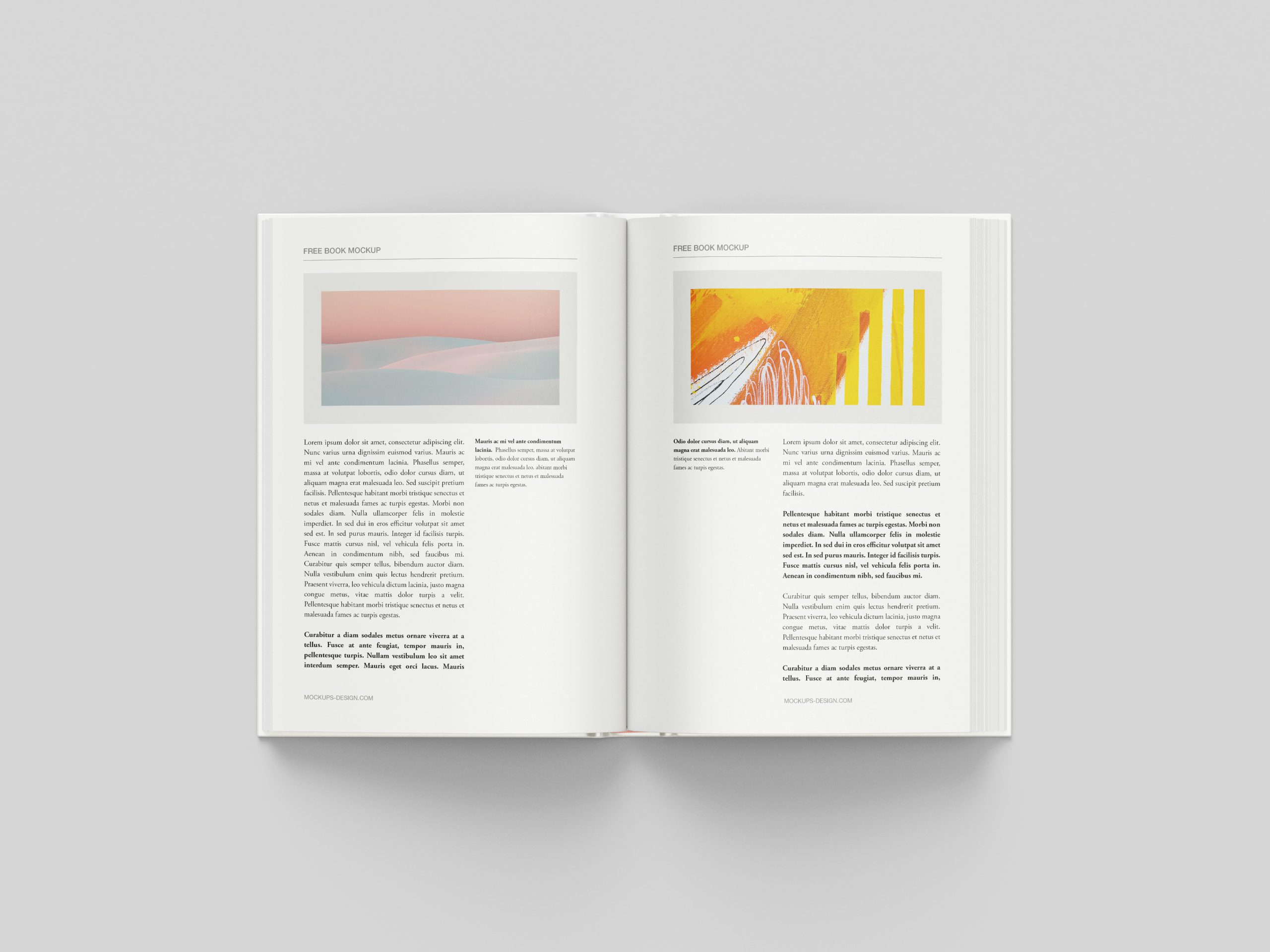 Hardcover book mockup