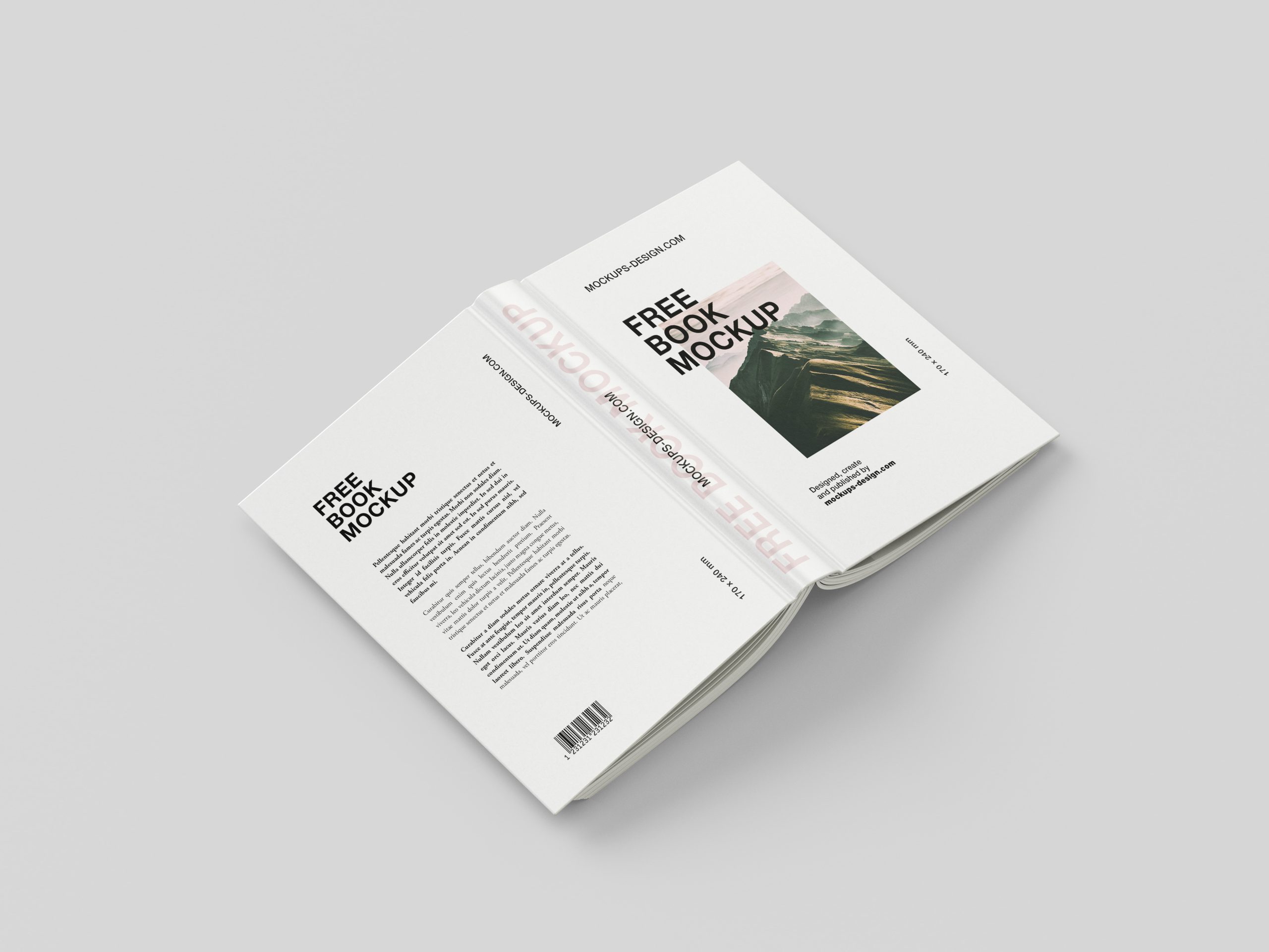 Hardcover book mockup