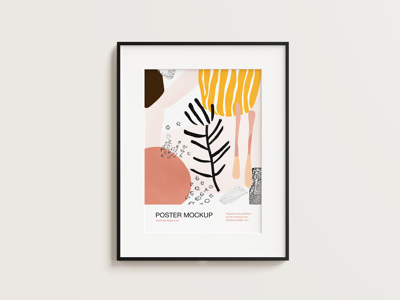 Thin poster frame mockup