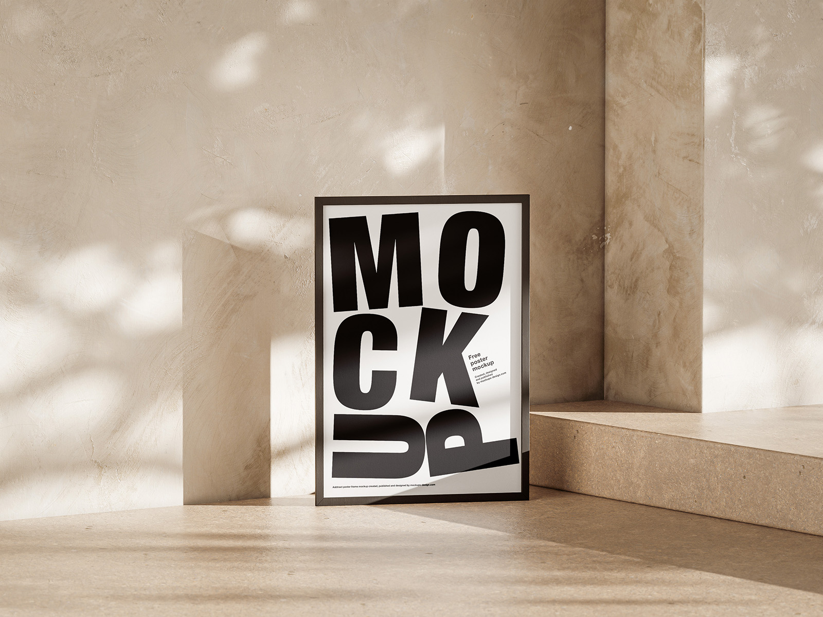 Warm set of poster mockups