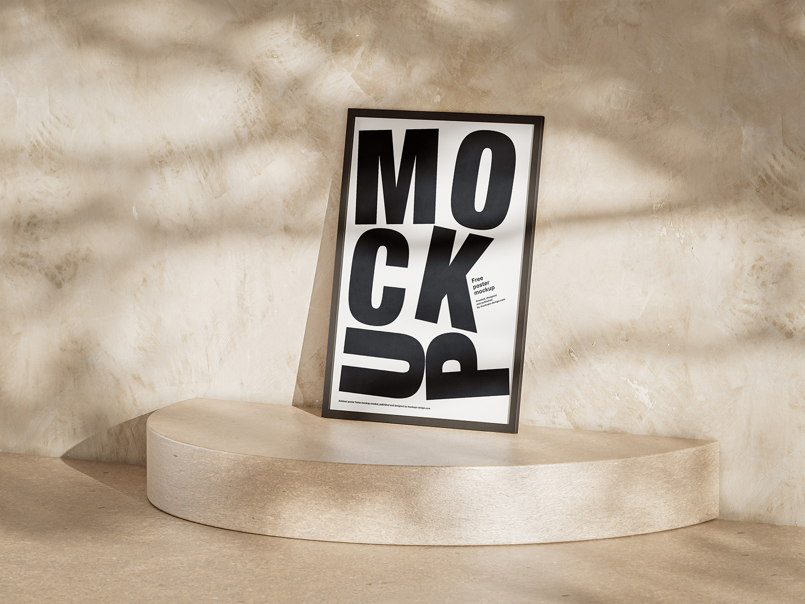 Warm set of poster mockups