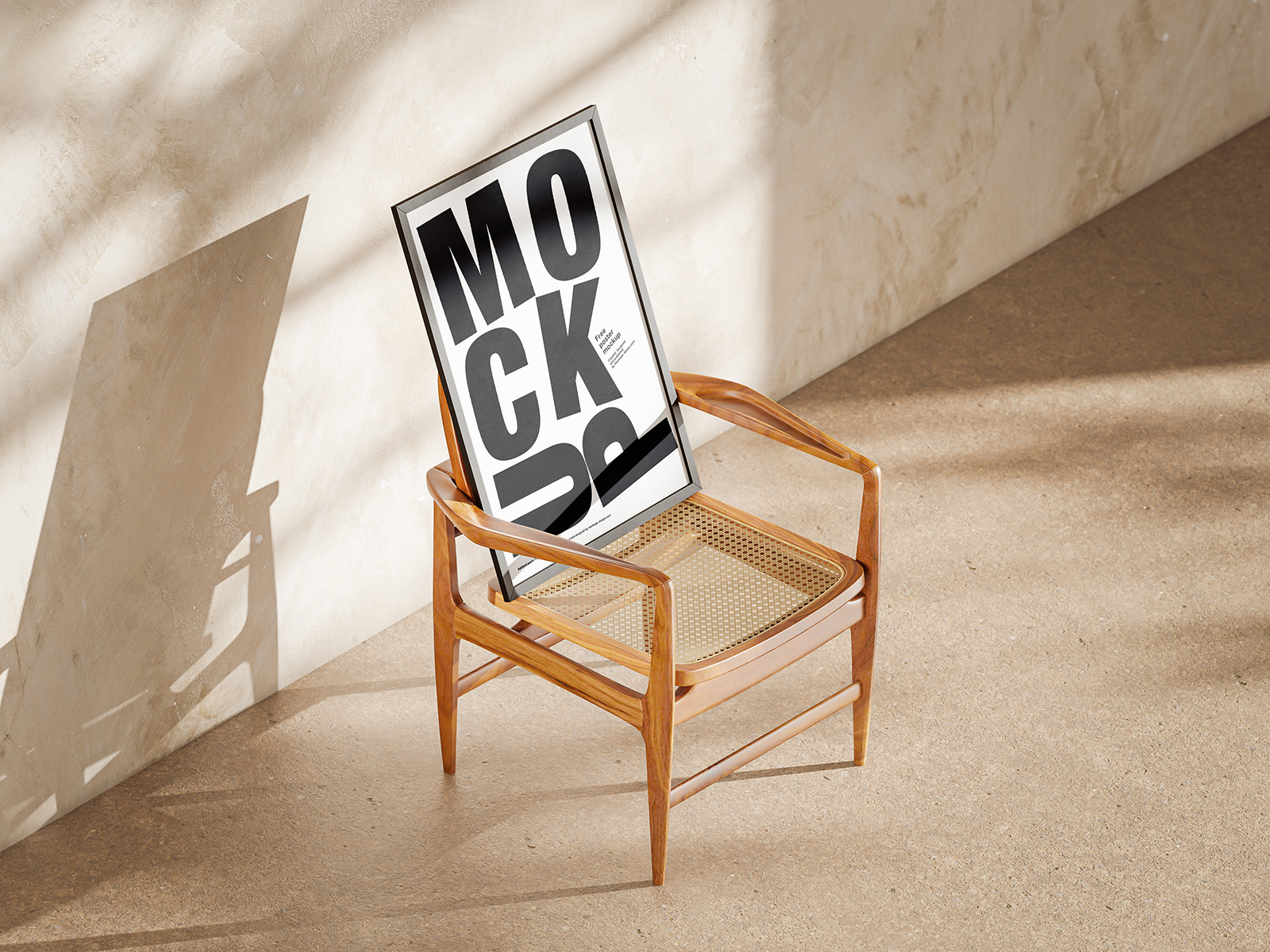 Warm set of poster mockups