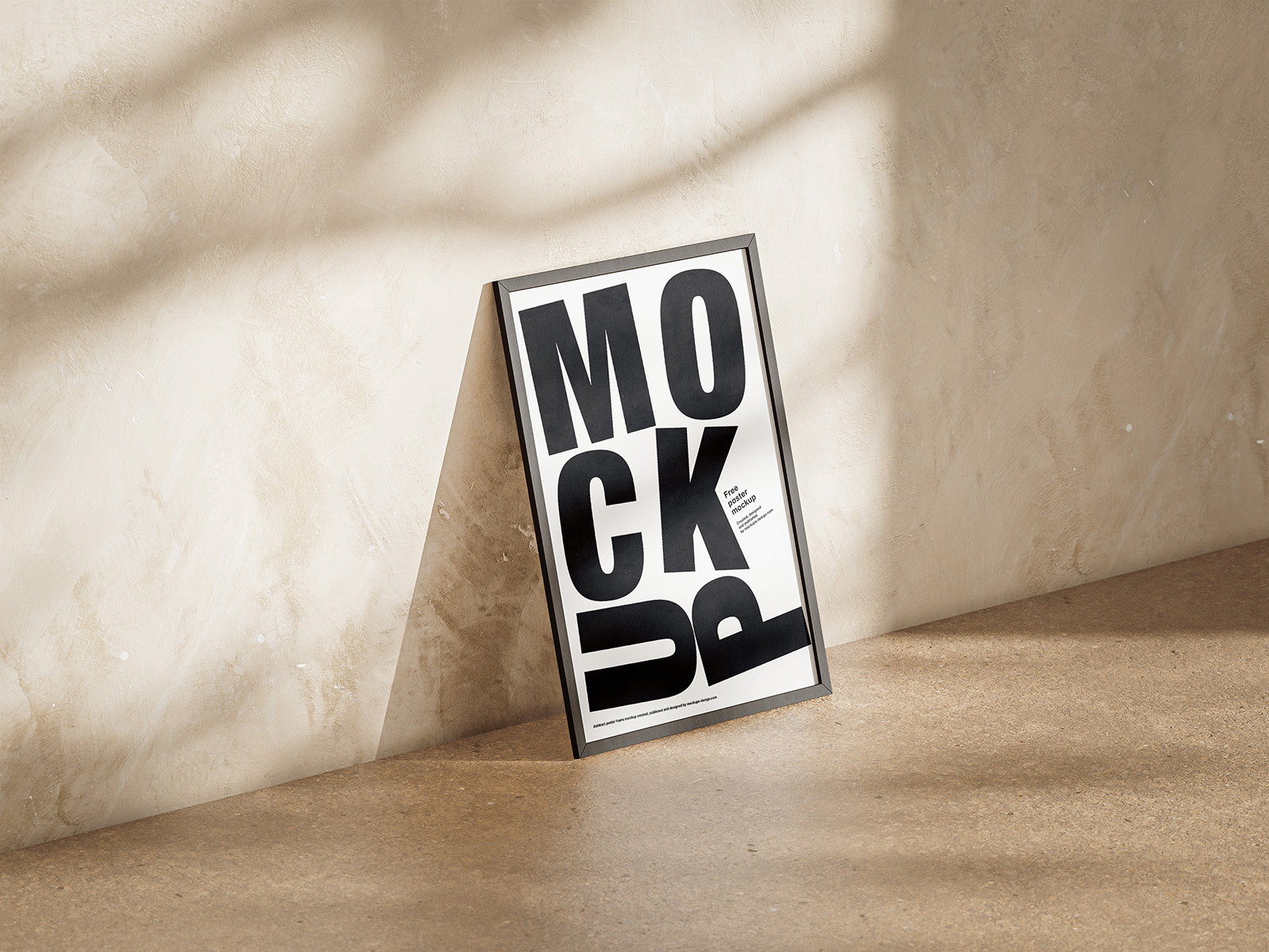 Warm set of poster mockups