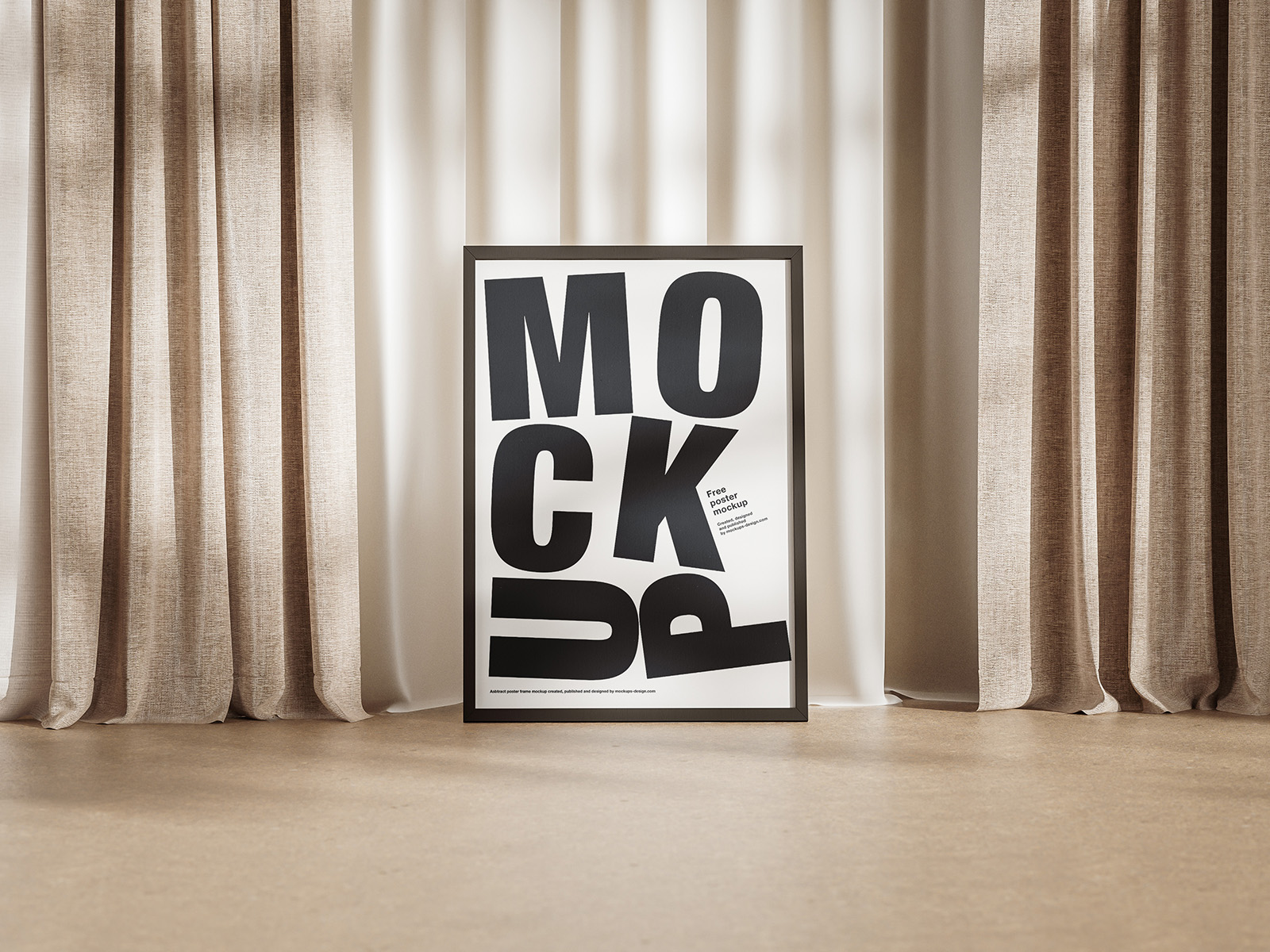 Warm set of poster mockups