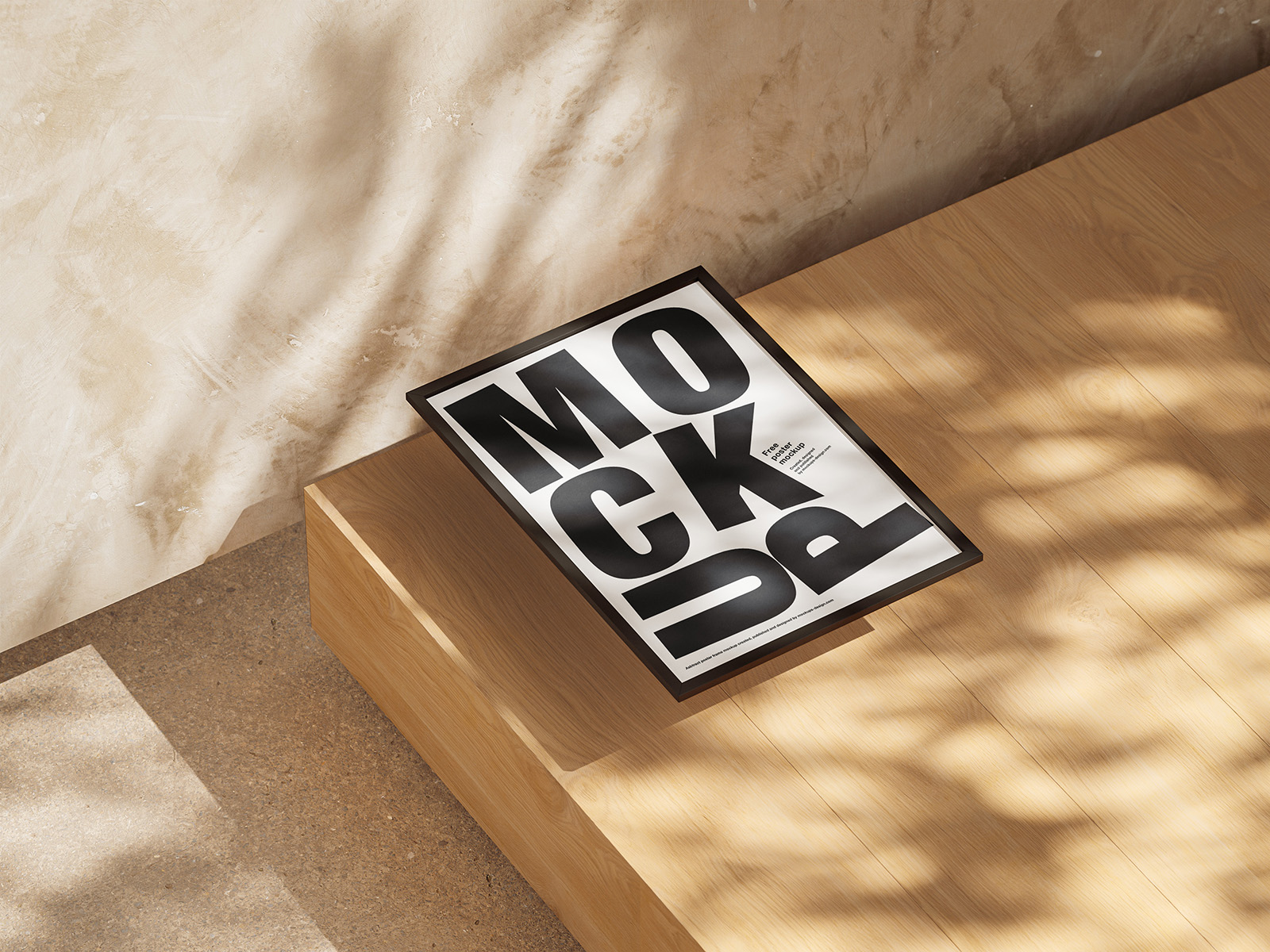 Warm set of poster mockups