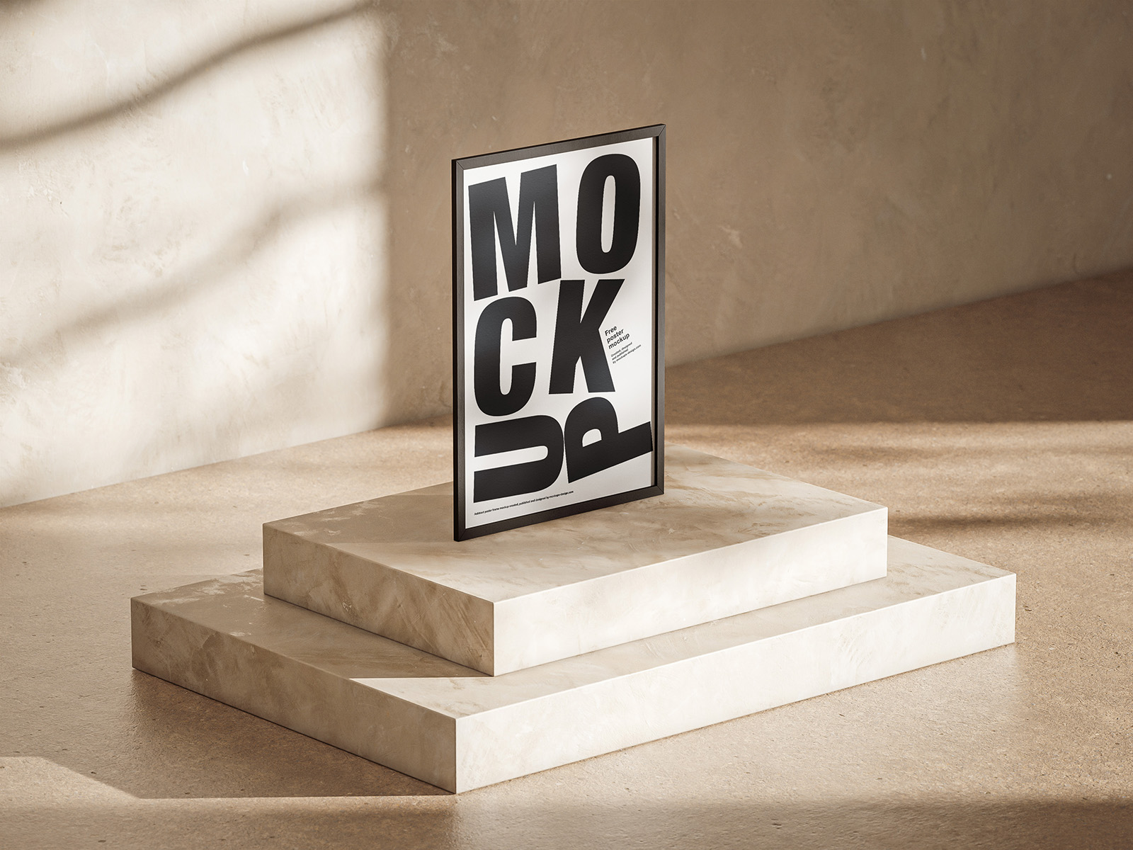 Warm set of poster mockups