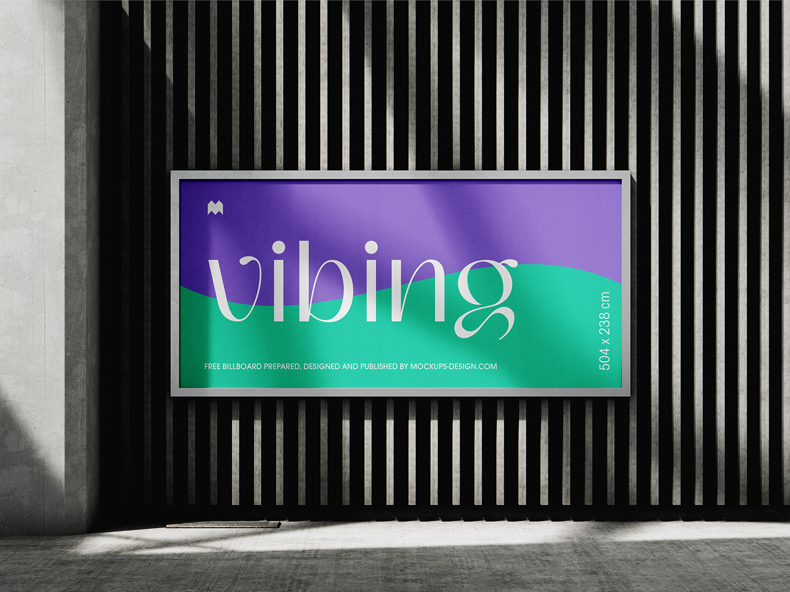 Street photography style billboard mockup