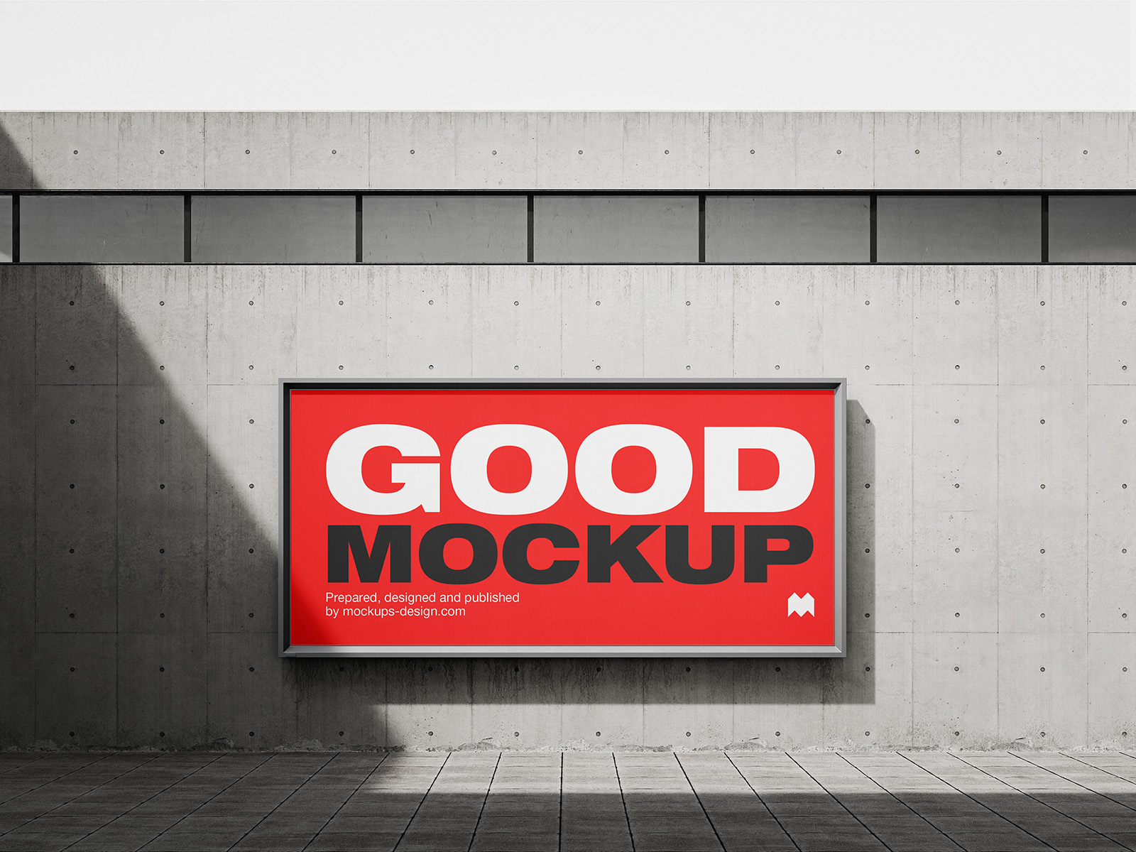 Street photography style billboard mockup