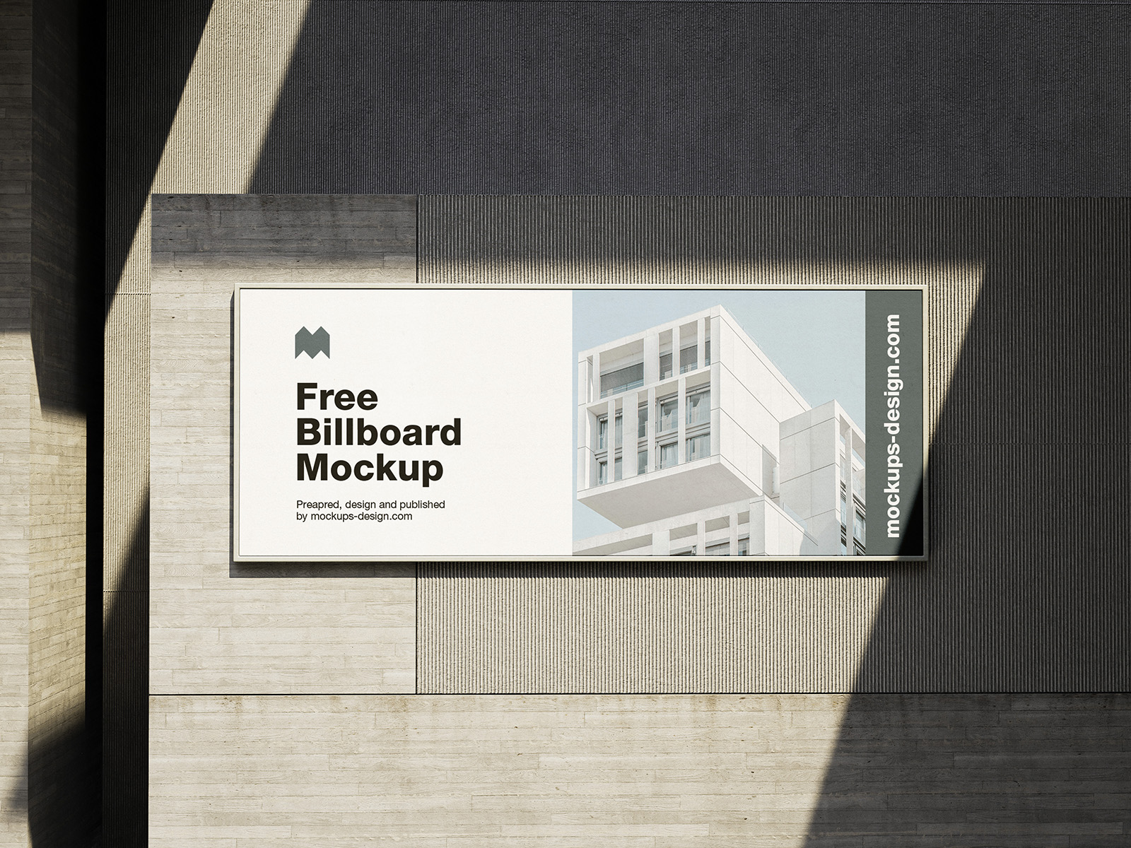 Billboard on a concrete wall mockup