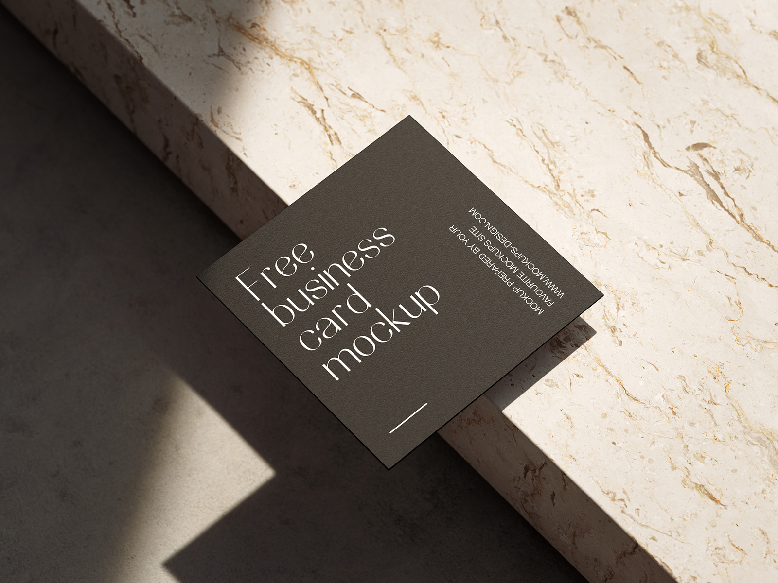 Bright square business cards mockup