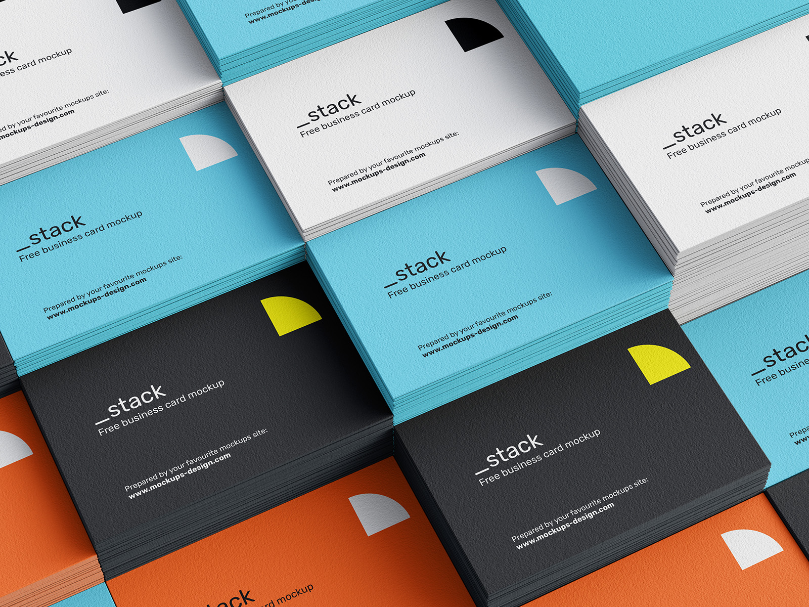 Stacked business cards mockup