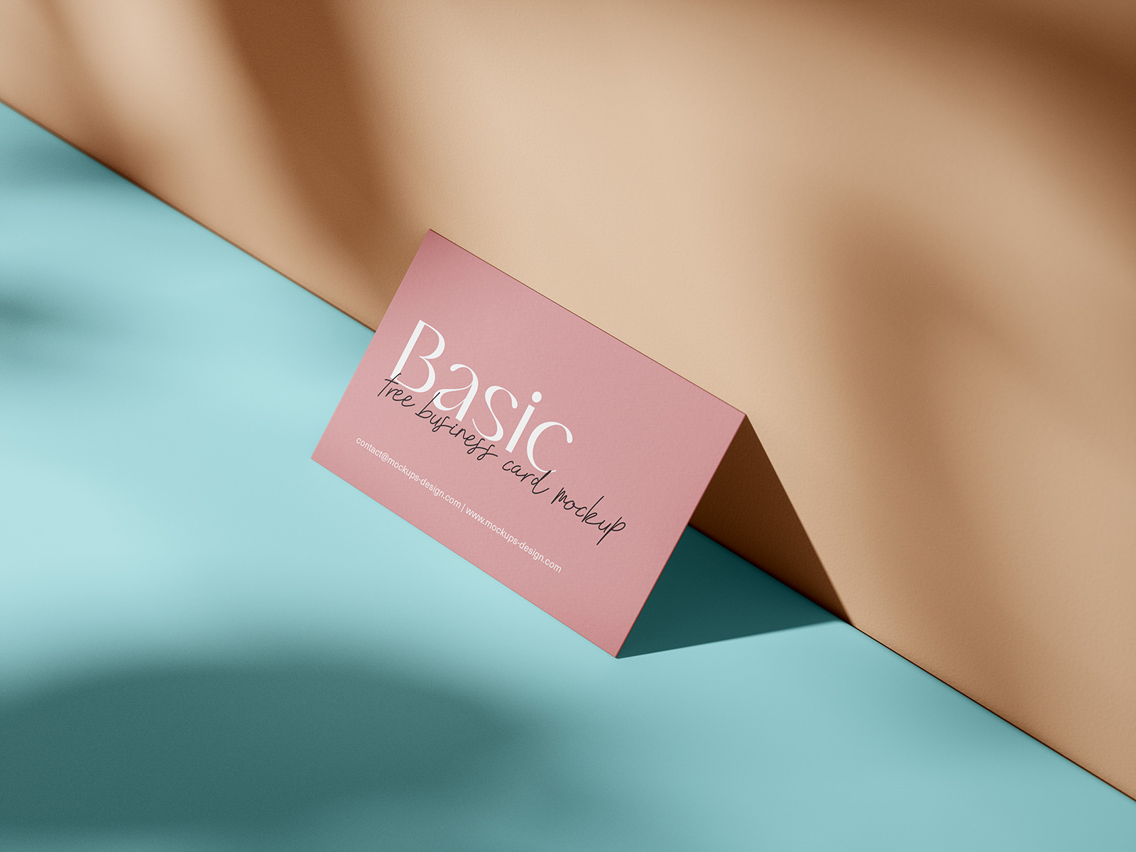 Business card with shadow mockup