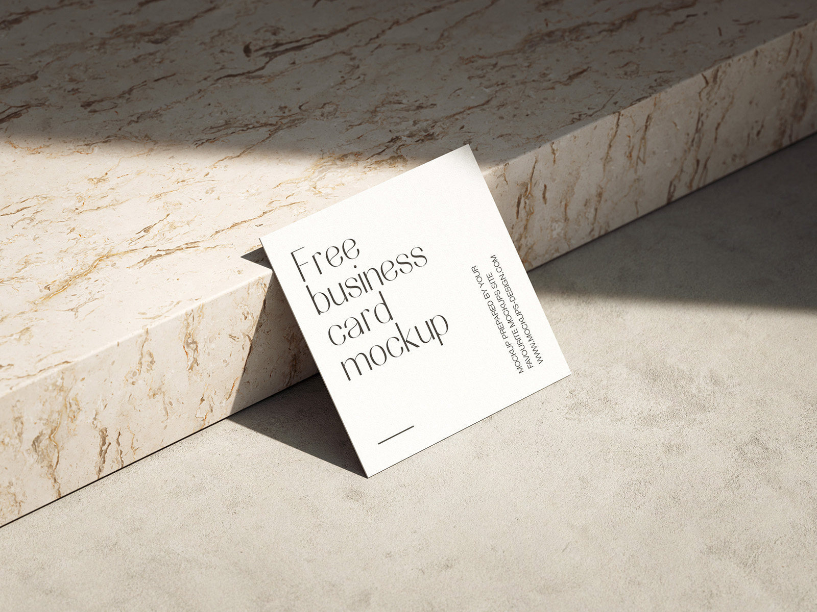 Bright square business cards mockup