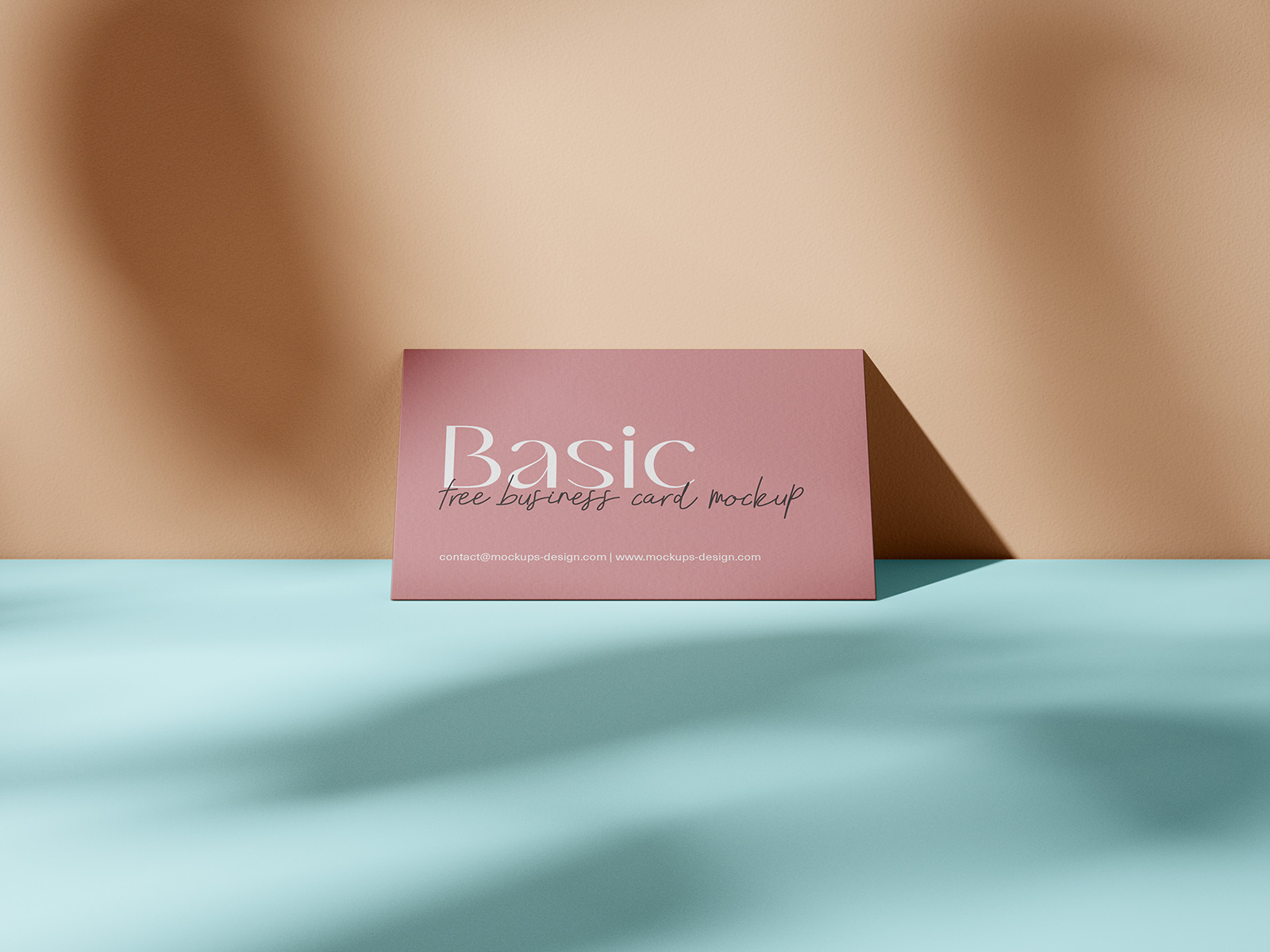 Business card with shadow mockup