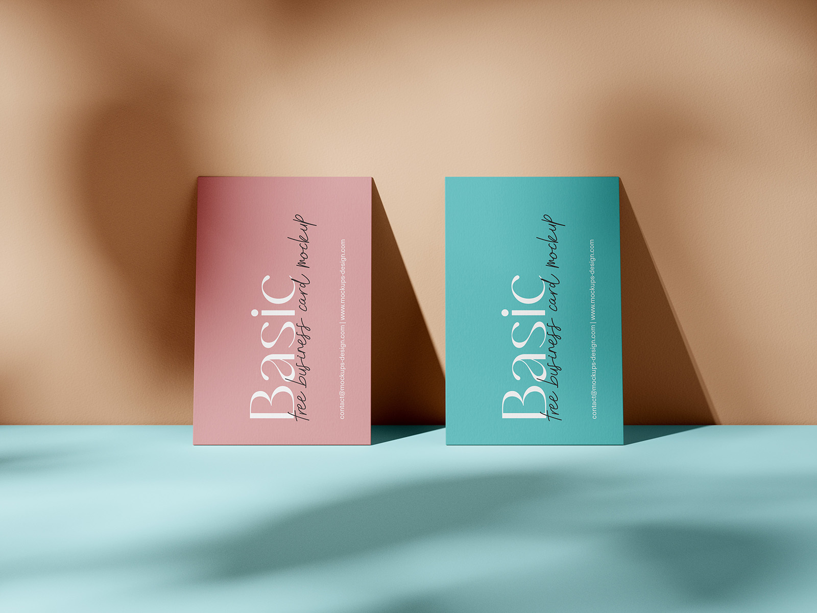 Business card with shadow mockup