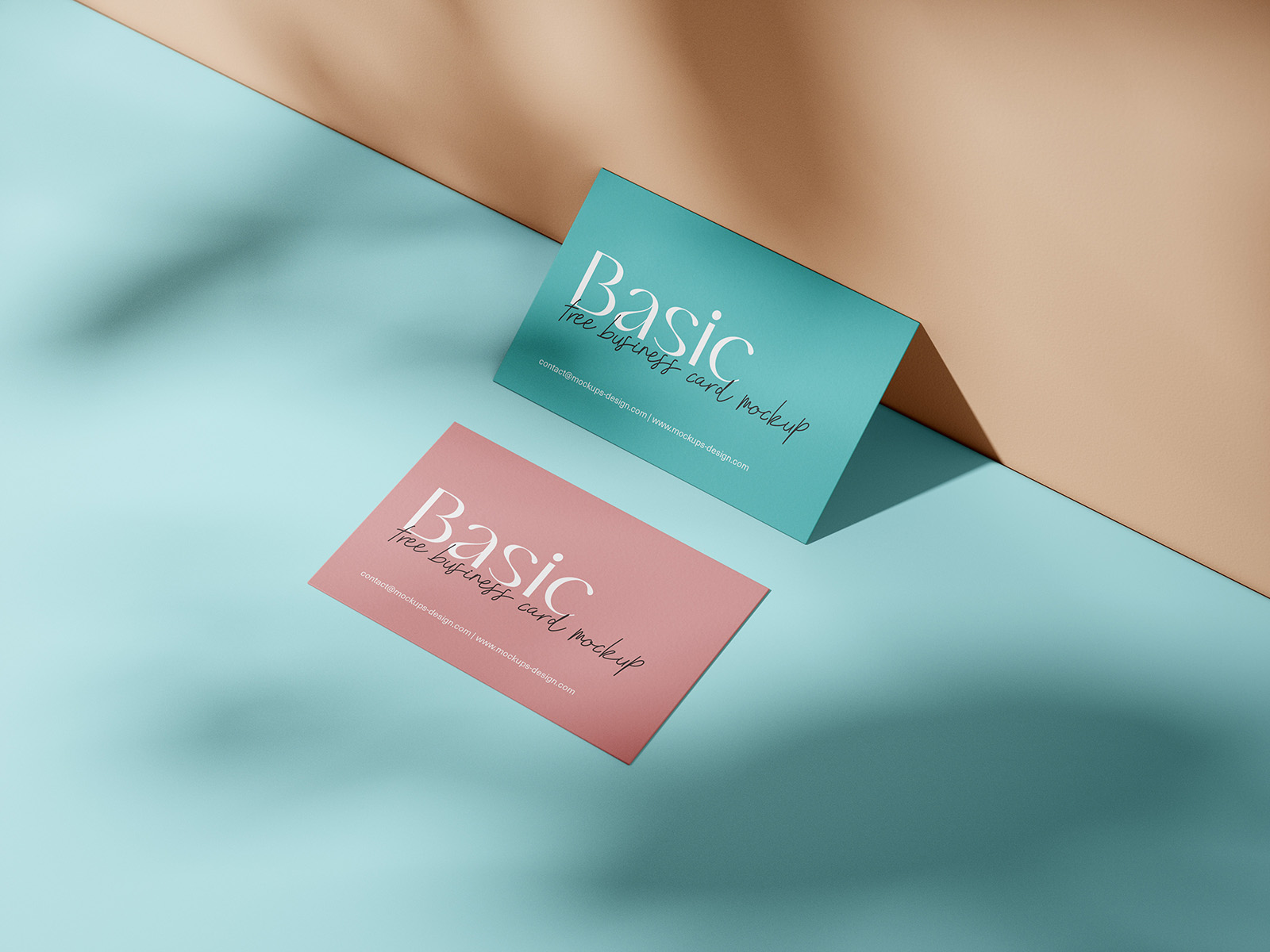 Business card with shadow mockup