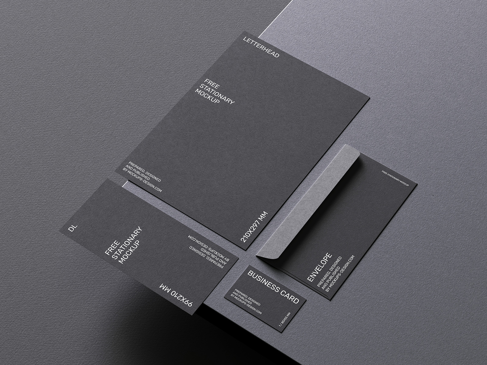 Dark stationery mockup