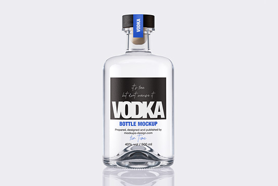 Vodka bottle mockup