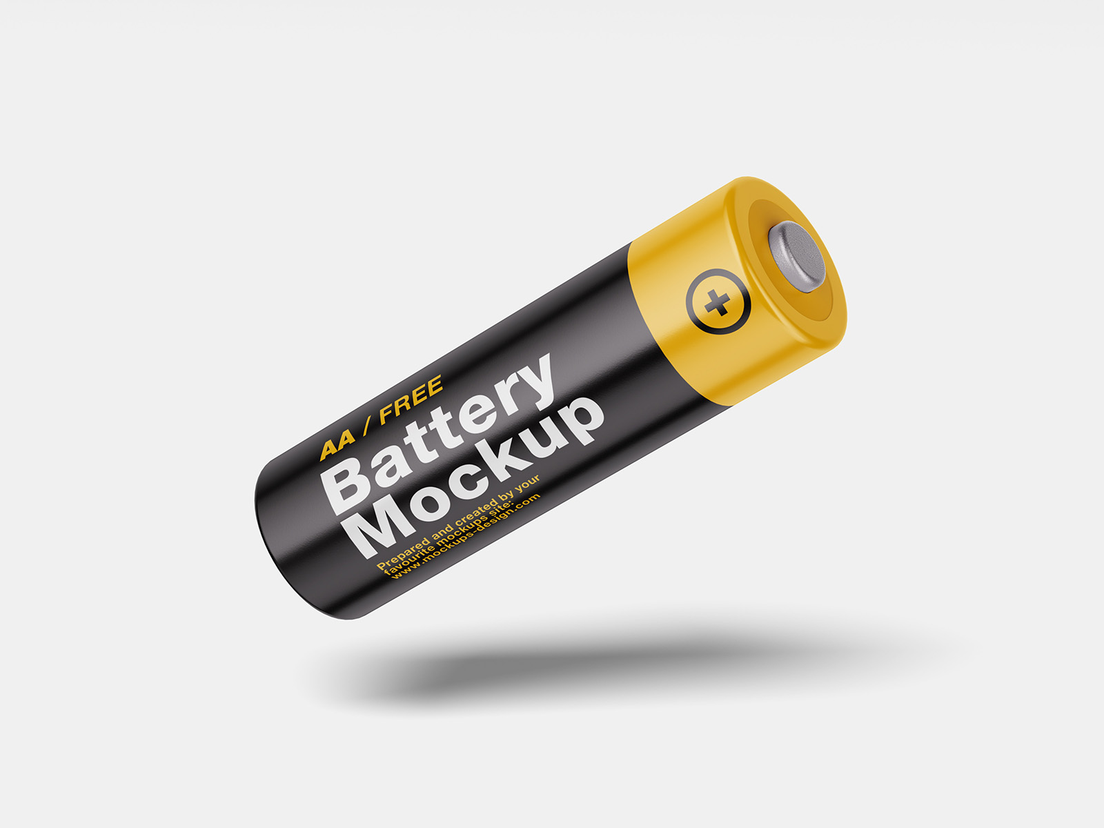 Free AA battery mockup