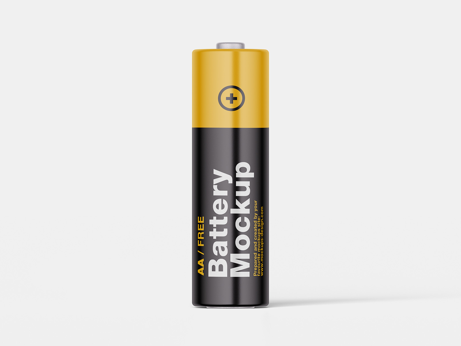 Free AA battery mockup
