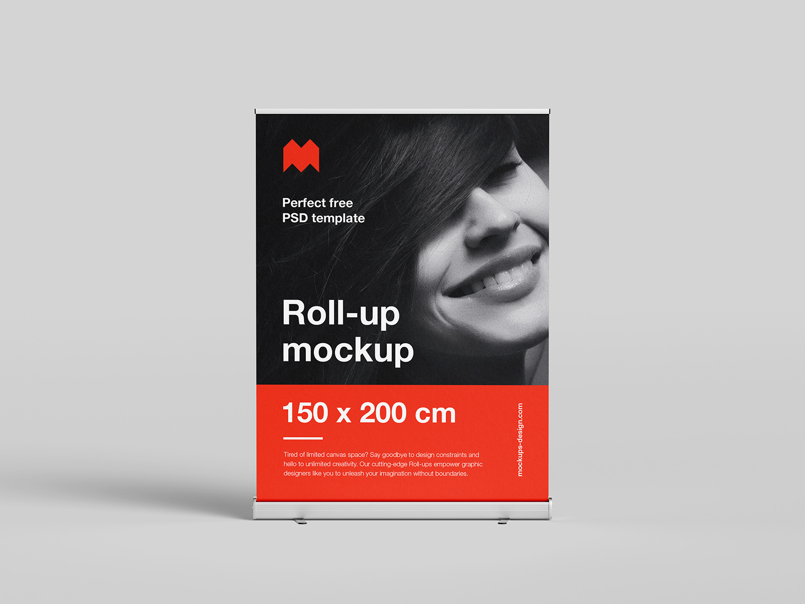 Free roll-up mockup / 150x200 cm
