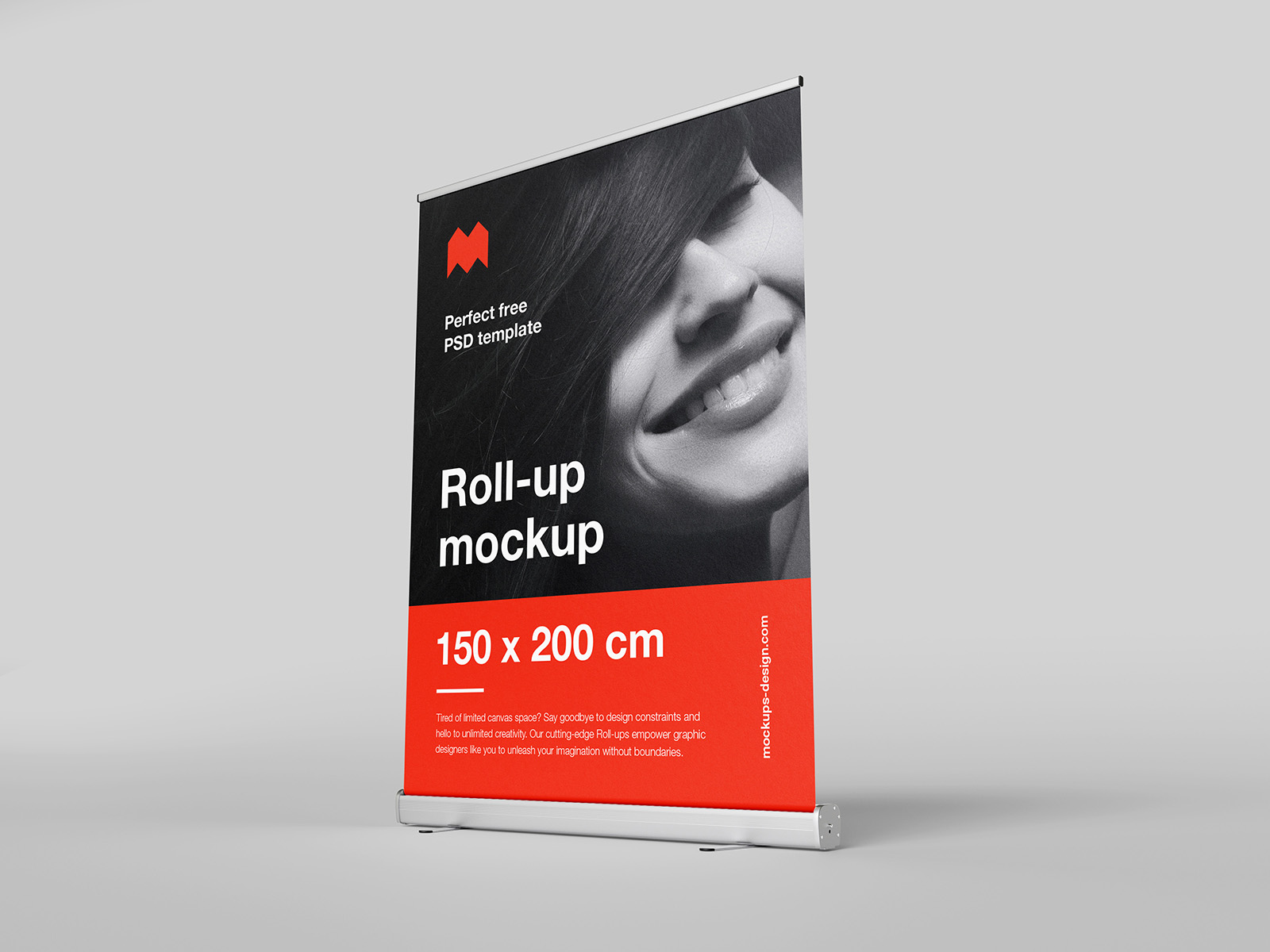 Free roll-up mockup / 150x200 cm